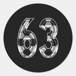 Sticker Rond Maillot de joueur de football argent motif numéro 