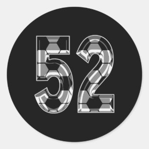 Sticker Rond Maillot de joueur de football argent motif numéro