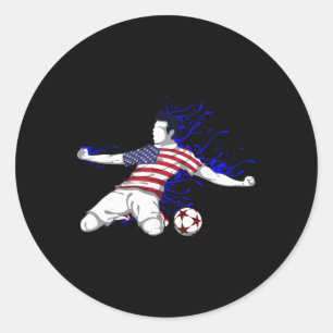 Sticker Rond Maillot de l'équipe nationale de soccer d'Amérique