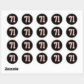 Sticker Rond Maillot Uniforme Pla Orange Et Blanc Srts Numéro 7 (Feuille)