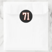 Sticker Rond Maillot Uniforme Pla Orange Et Blanc Srts Numéro 7 (Sac)
