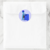 Sticker Rond Mailman (Sac)