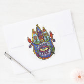 Sticker Rond main de hamsa. (Enveloppe)