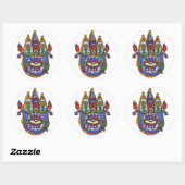 Sticker Rond main de hamsa. (Feuille)