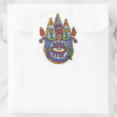 Sticker Rond main de hamsa. (Sac)