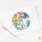 Sticker Rond Main de l'homme (Enveloppe)