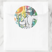 Sticker Rond Main de l'homme (Sac)