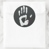 Sticker Rond Main Detroit Michigan (Sac)