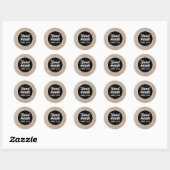 Sticker Rond Main faite avec amour (Feuille)