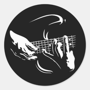 Sticker Rond main-guitare-DKT