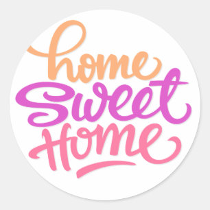 STICKER ROND MAIN LETTEMENT MAISON DOUCE MAISON PARTI RÉCHAUF