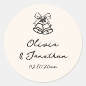 Sticker Rond Main noire Cream tiré Mariage irky (Devant)