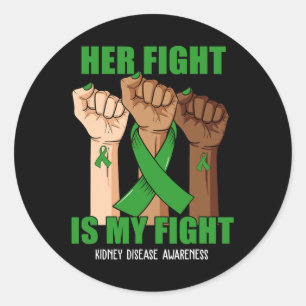 Sticker Rond Main Son Combat Est Mon Combat Des Défenseurs De M