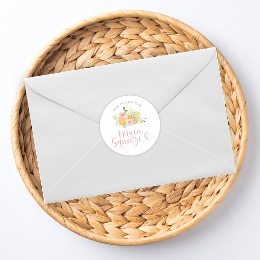 Sticker Rond Main Squeeze Citrus Bridal Shower