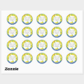 Sticker Rond Main Squeeze Lemons Italien Adresse de retour (Feuille)