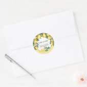 Sticker Rond Main Squeeze Lemons Tropical Adresse de retour (Enveloppe)