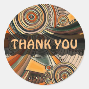 Sticker Rond Main Tirée Par EDDArt - Thoughts 1