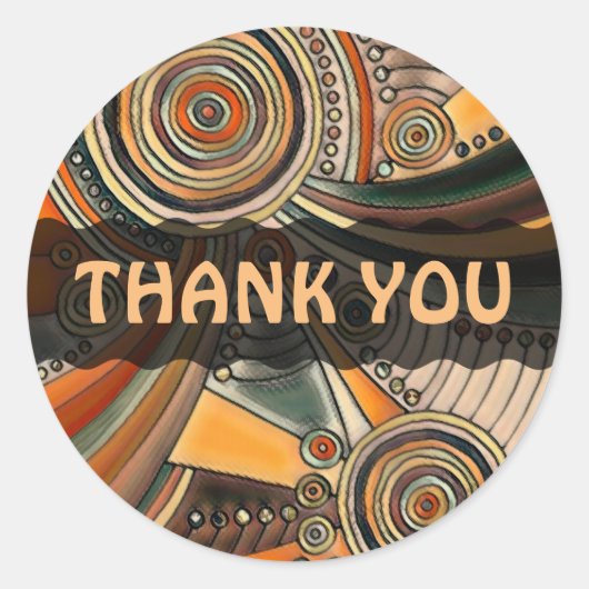 Sticker Rond Main Tirée Par EDDArt - Thoughts 1 (Devant)