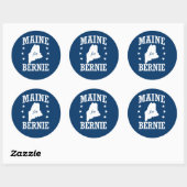 STICKER ROND MAINE POUR BERNIE SANDERS (Feuille)