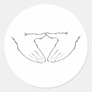 STICKER ROND MAINS AMOUREUSES