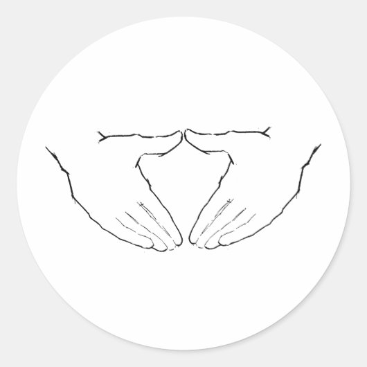 STICKER ROND MAINS AMOUREUSES (Devant)