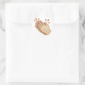Sticker Rond Mains applaudissantes - Emoji (Sac)