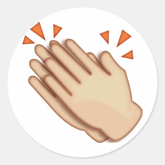 Sticker Rond Mains applaudissantes - Emoji (Devant)