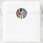 Sticker Rond Mains dans l'air avec anneaux -Couleur (Sac)