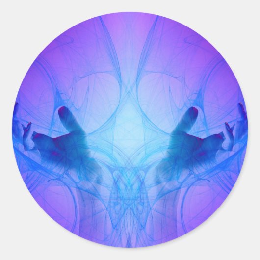 Sticker Rond Mains de guérison (Devant)