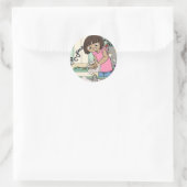 Sticker Rond Mains de lavage (Sac)