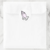 Sticker Rond Mains de prière (Sac)