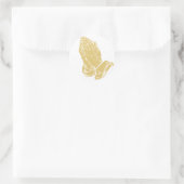 Sticker Rond Mains de prière (Sac)