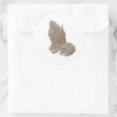 Sticker Rond Mains de prière peintes (Sac)