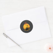 Sticker Rond Mains de squelette Halloween | Citrouille effrayan (Enveloppe)