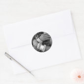 Sticker Rond Mains de travail (Enveloppe)