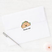 Sticker Rond Mains Hors De L'Angry Taco Personnalisable (Enveloppe)