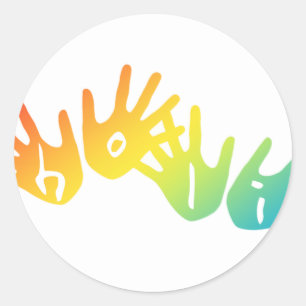 Sticker Rond mains houles