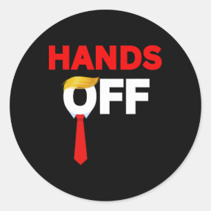 Sticker Rond Mains off 2025 Anti-Trump Tarifs Protes politiques