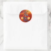 Sticker Rond Mains Reiki | feu rouge (Sac)