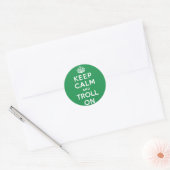 Sticker Rond Maintenez le calme et continuez (Enveloppe)