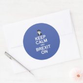 Sticker Rond Maintenir le calme et le Brexit sur Theresa May — (Enveloppe)