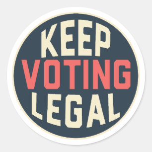 Sticker Rond Maintenir le vote Démocratie 2028 légale