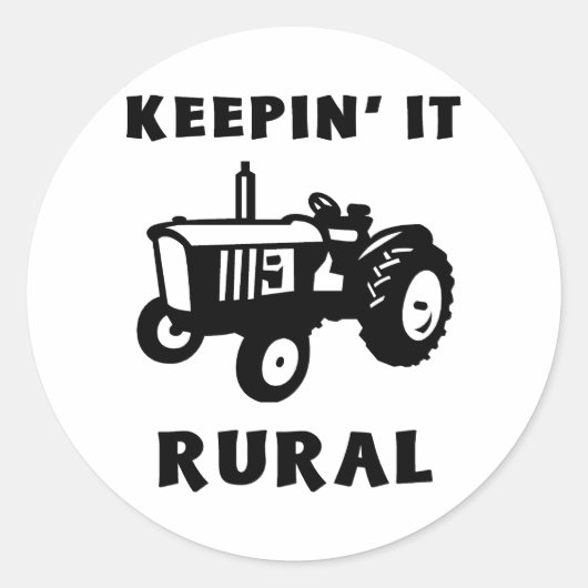 Sticker Rond Maintenir l'informatique rurale (Devant)