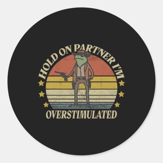 Sticker Rond Maintenir Sur Le Partenaire Im Surstimulé Cowboy F (Devant)