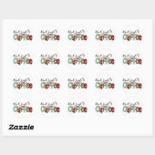 Sticker Rond Mais d'abord Café Joyeux Noël (Feuille)