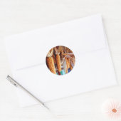 Sticker Rond Maïs entier sec avec spathes (Enveloppe)