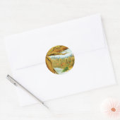 Sticker Rond Maïs et Thanksgiving Vintage Citrouille (Enveloppe)