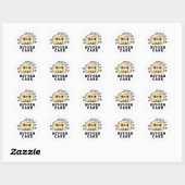 Sticker Rond Mais ter Cake Funny Beurre Pun (Feuille)
