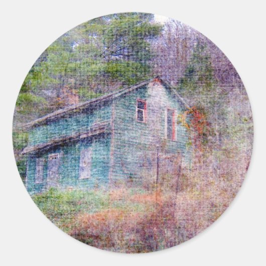 Sticker Rond Maison abandonnée (Devant)