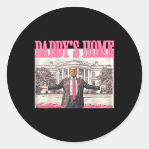 Sticker Rond Maison Blanche de Trump Daddy 2024